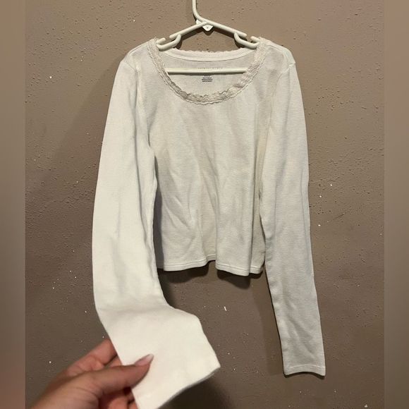 lace white long sleeve thermal American eagle - Picture 1 of 10
